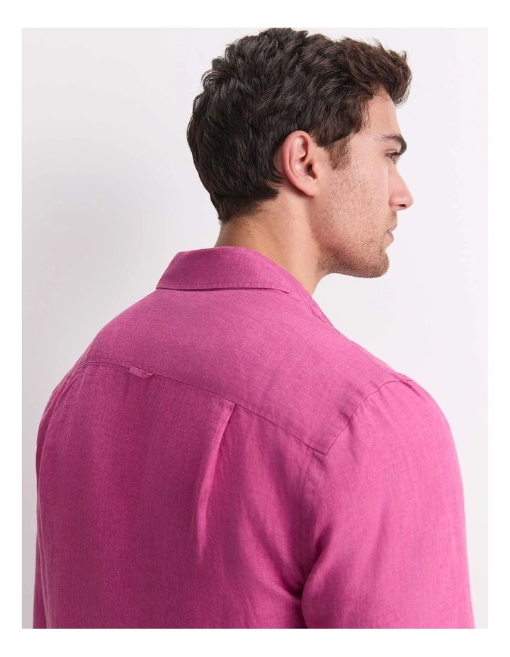 Linen Long Sleeve Delave Shirt image 5