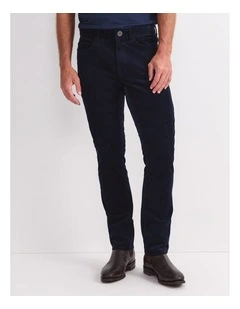 Hudson Straight Leg Cord Pant in Blue