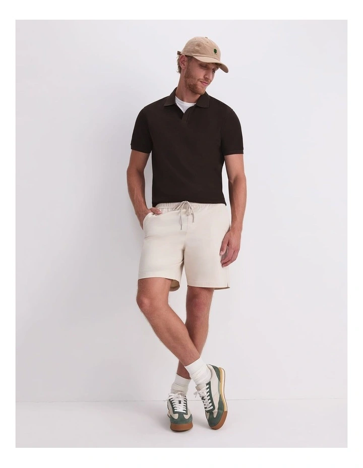 Archer Textured Polo in Brown image 5