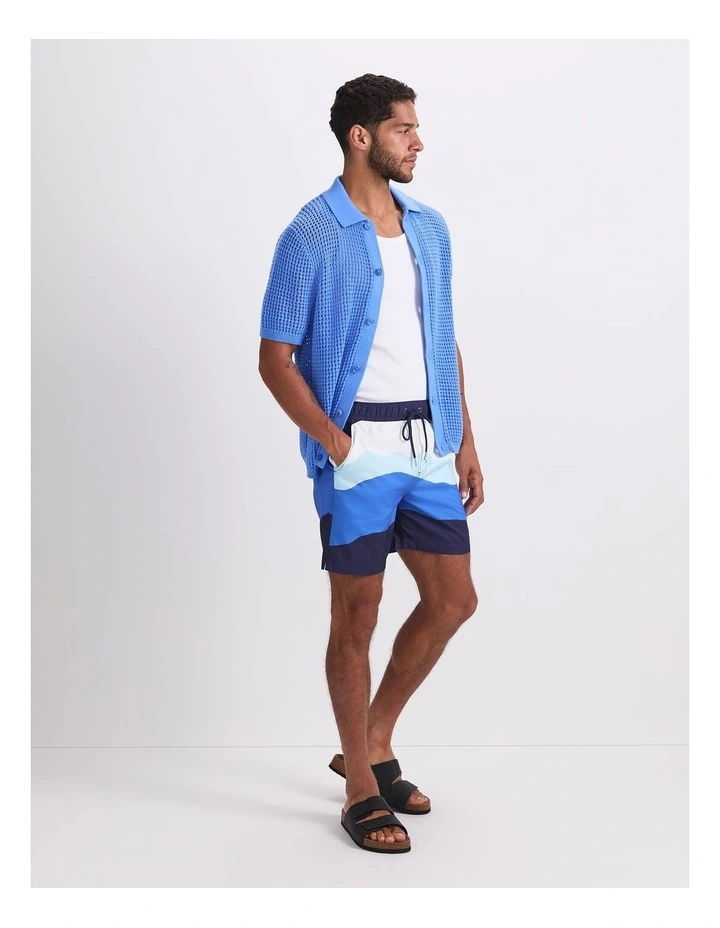 7th Wave Swim Short in Blue image 3