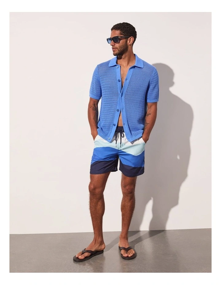 7th Wave Swim Short in Blue image 5