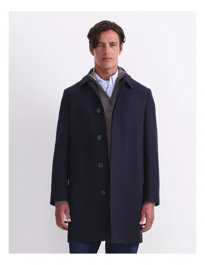 Micah Double Faced Coat in Blue image 1