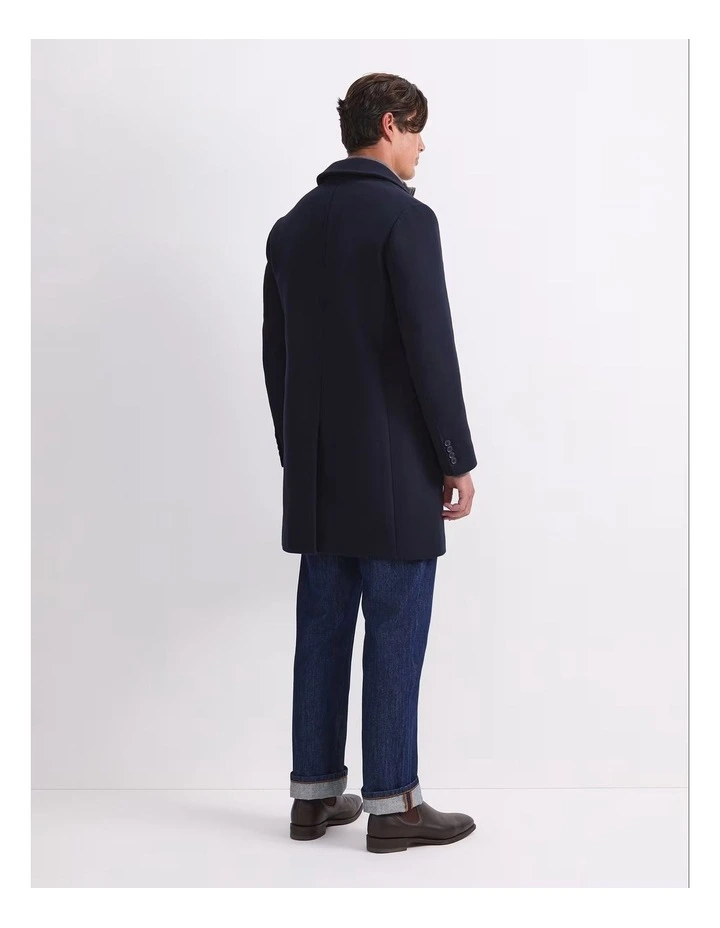 Micah Double Faced Coat in Blue image 3
