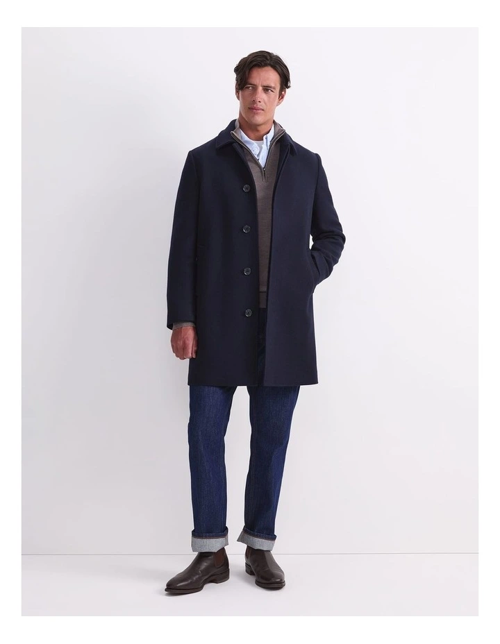 Micah Double Faced Coat in Blue image 4
