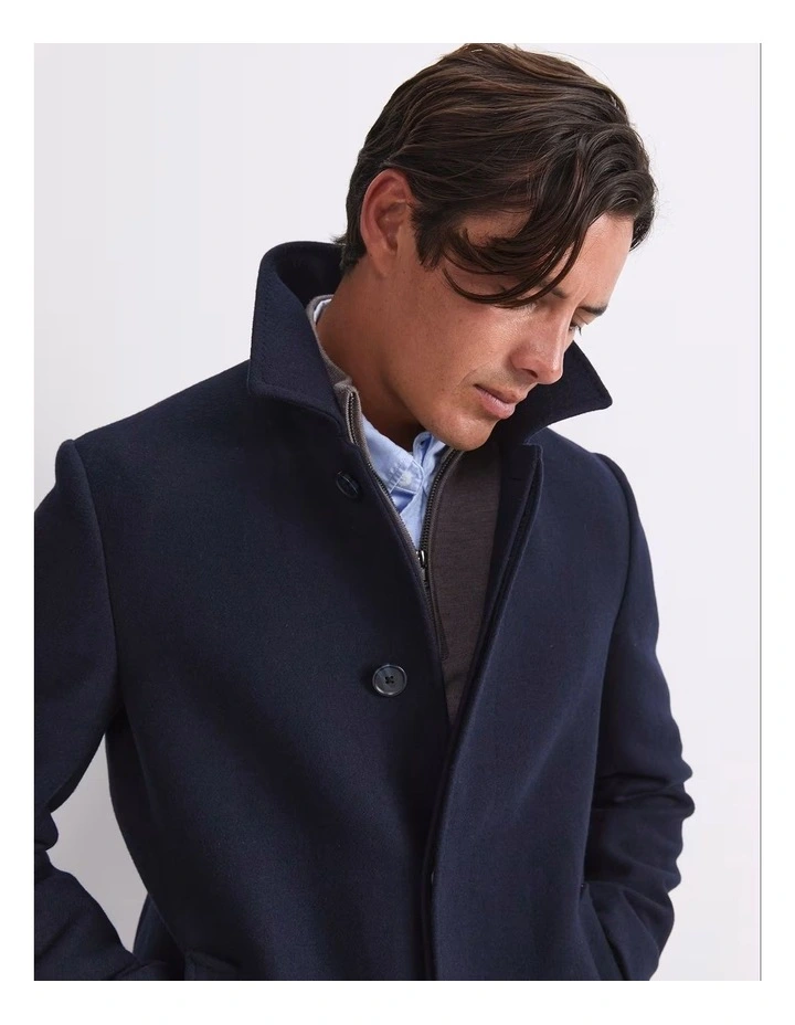 Micah Double Faced Coat in Blue image 6