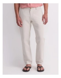 Otis Linen Blend Pant in String