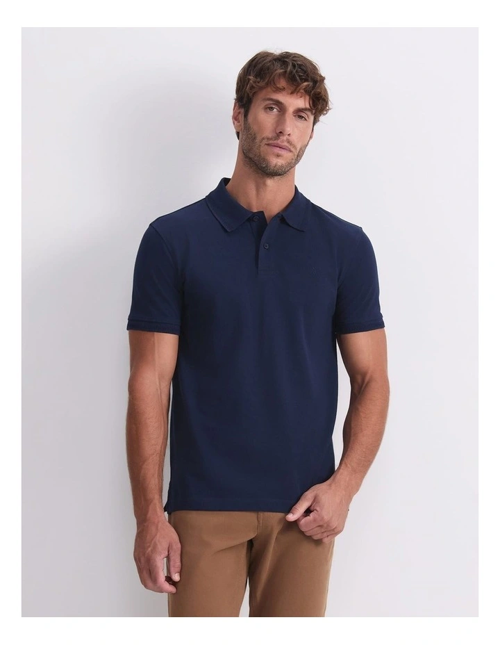 SC Pique Polo in Blue image 1