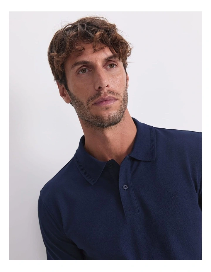 SC Pique Polo in Blue image 5