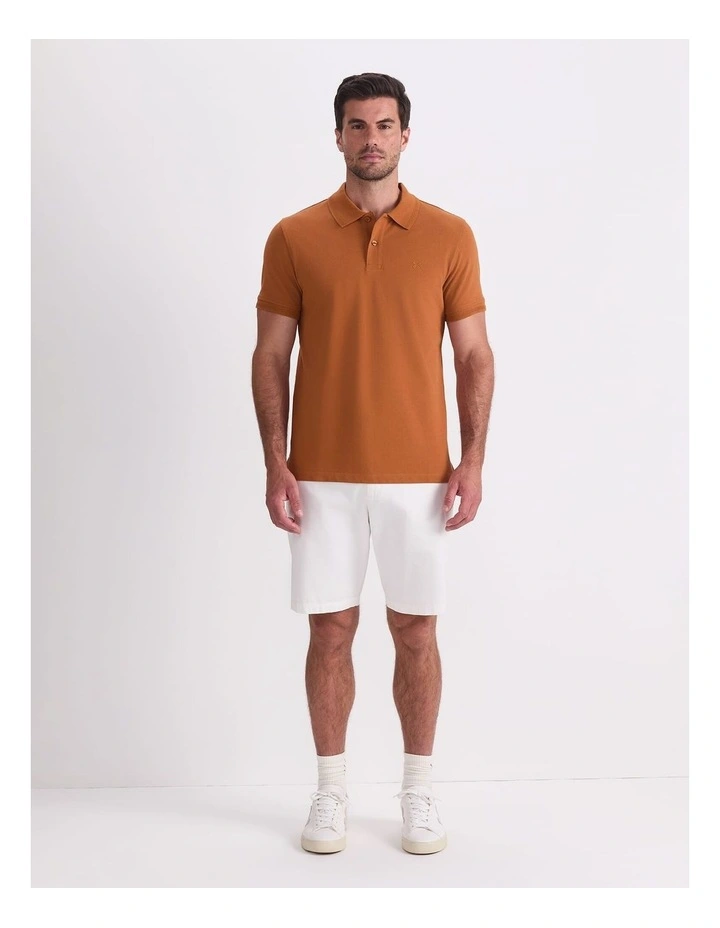 Pique Polo in Brown image 4