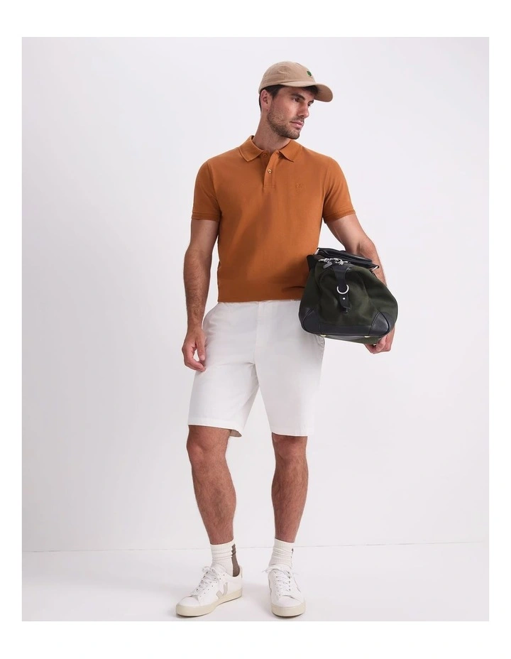 Pique Polo in Brown image 5