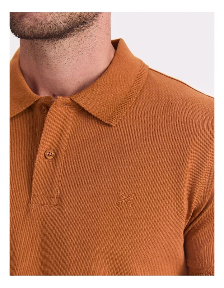 Pique Polo in Brown image 7