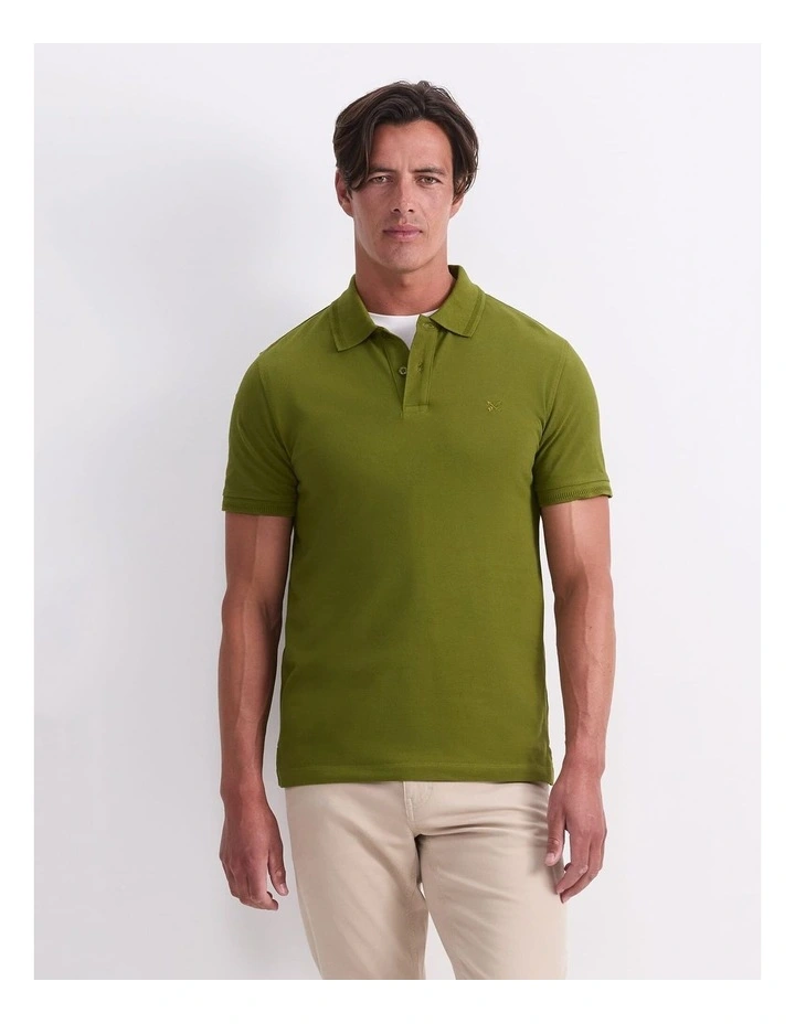 Pique Polo in Green image 1
