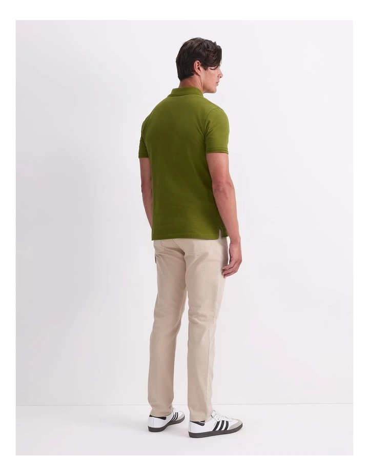 Pique Polo in Green image 2