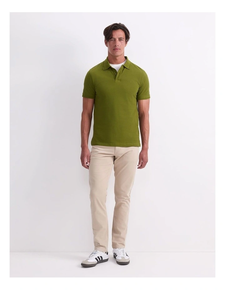 Pique Polo in Green image 4