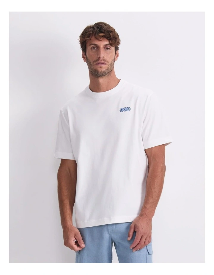 Fawkner Club Graphic Tee in White image 1