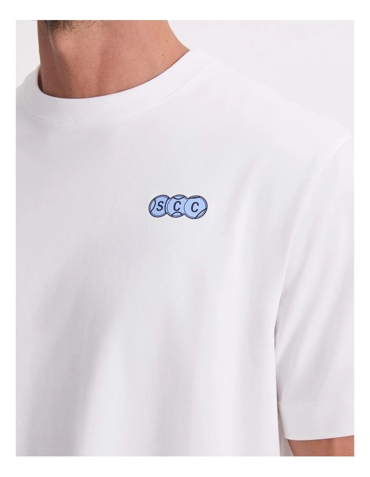Fawkner Club Graphic Tee in White image 7