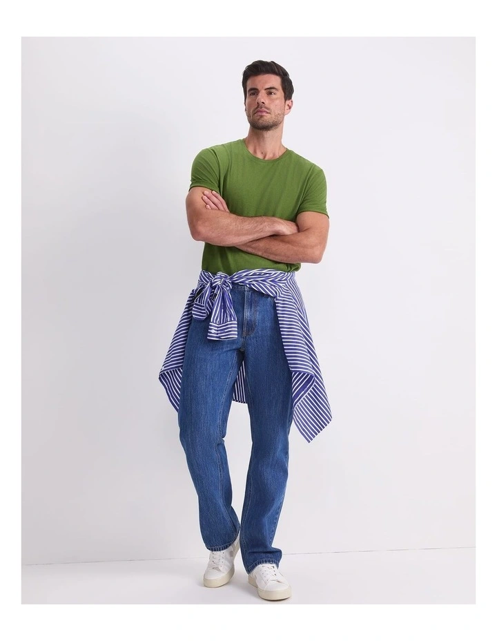 Supersoft Melange Tee in Green image 1