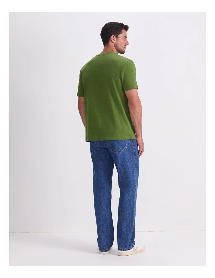 Supersoft Melange Tee in Green image 2