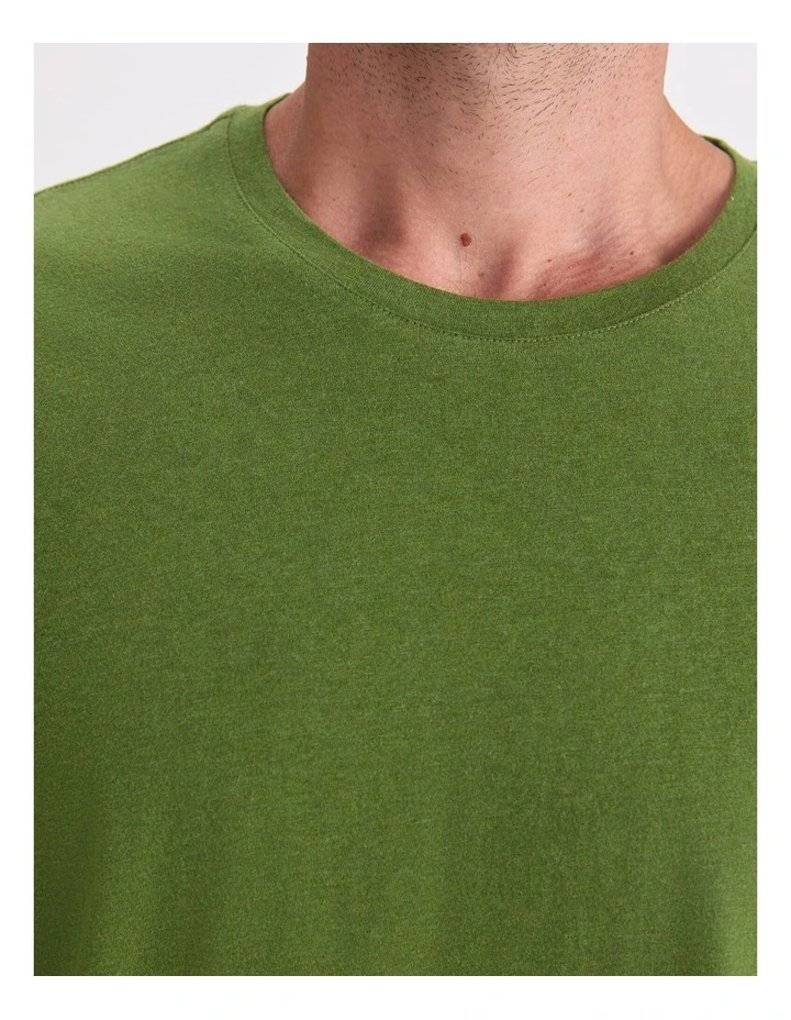 Supersoft Melange Tee in Green image 6