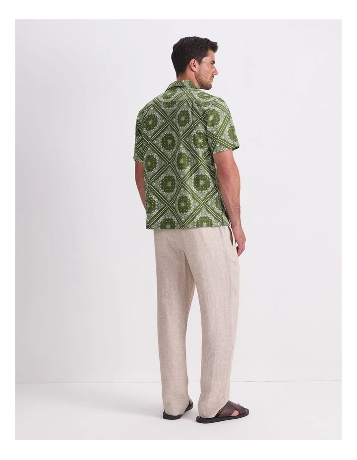 Bandana Short Sleeve Resort Shirt in Green image 2