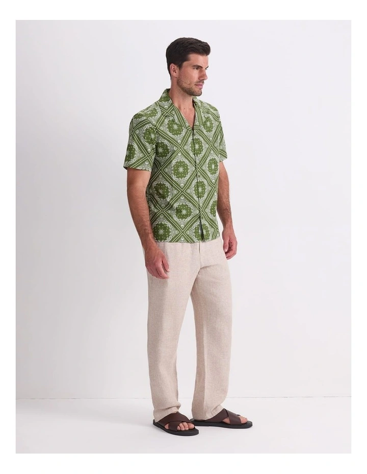 Bandana Short Sleeve Resort Shirt in Green image 3