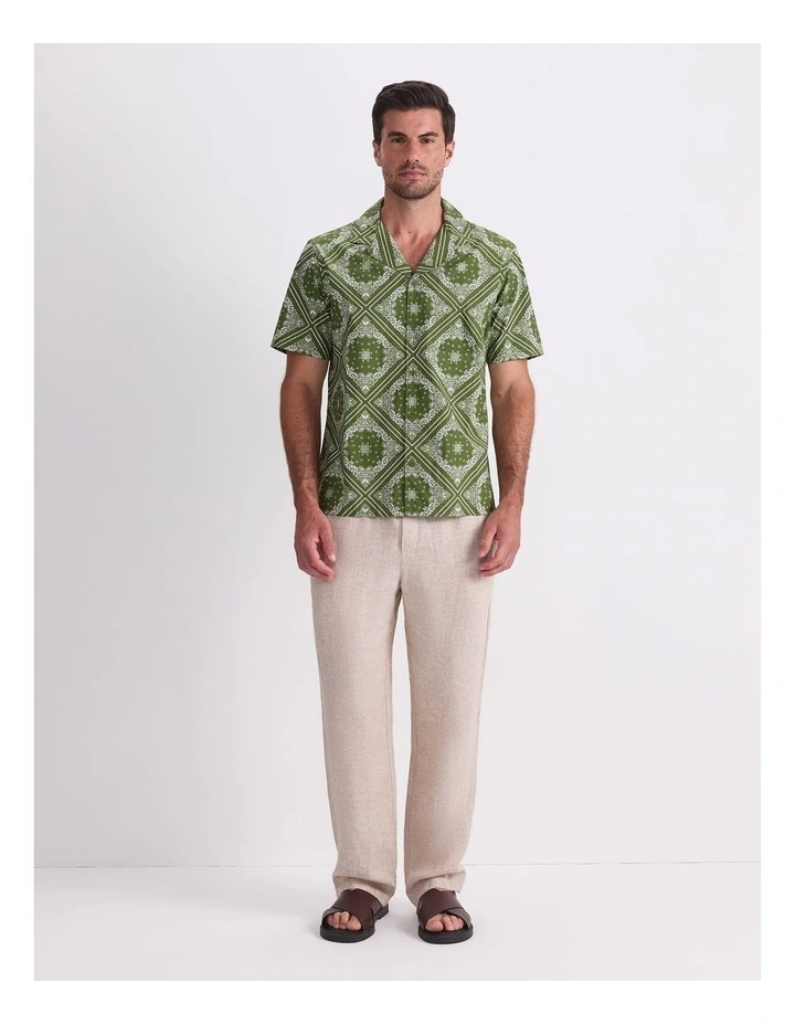 Bandana Short Sleeve Resort Shirt in Green image 4