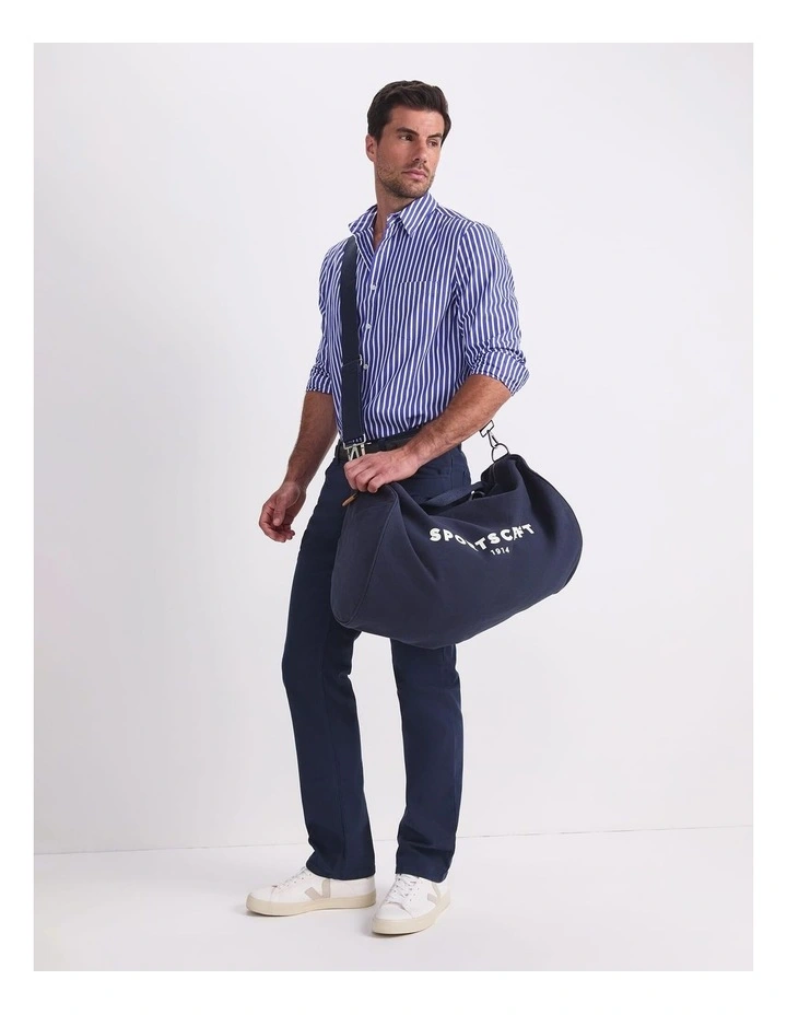 Ryan Long Sleeve Stripe Shirt in Blue image 4