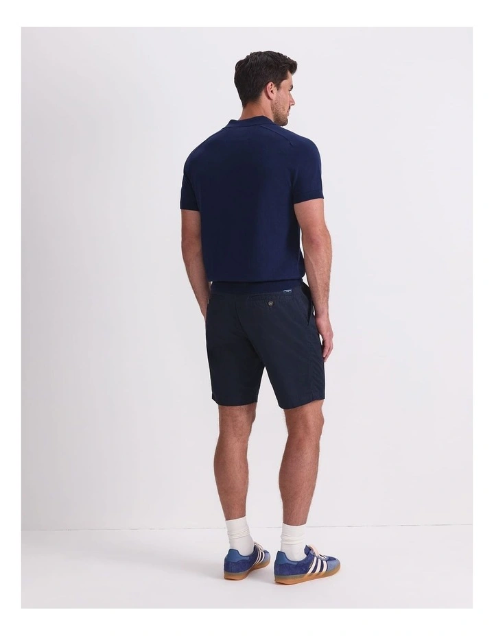 Brookes Short Sleeve Knit Polo in Blue image 2