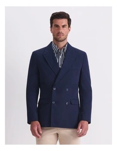 Alain Double Breasted Jacket in Blue
