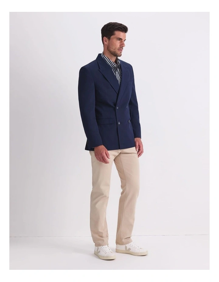 Alain Double Breasted Jacket in Blue image 2