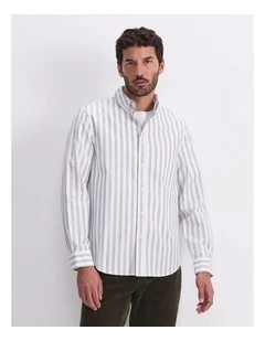 Oxford Long Sleeve Stripe Shirt