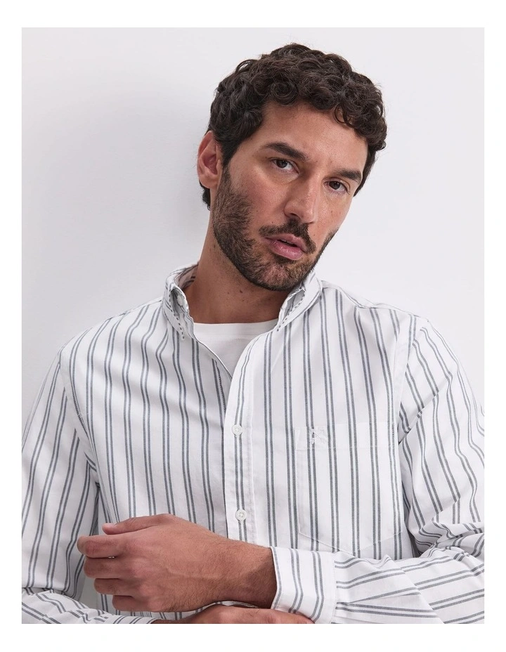 Oxford Long Sleeve Stripe Shirt image 6