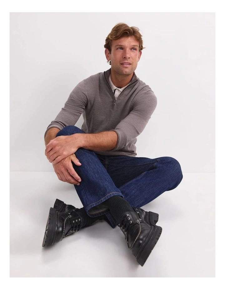 Merino Quarter Zip Knit image 5