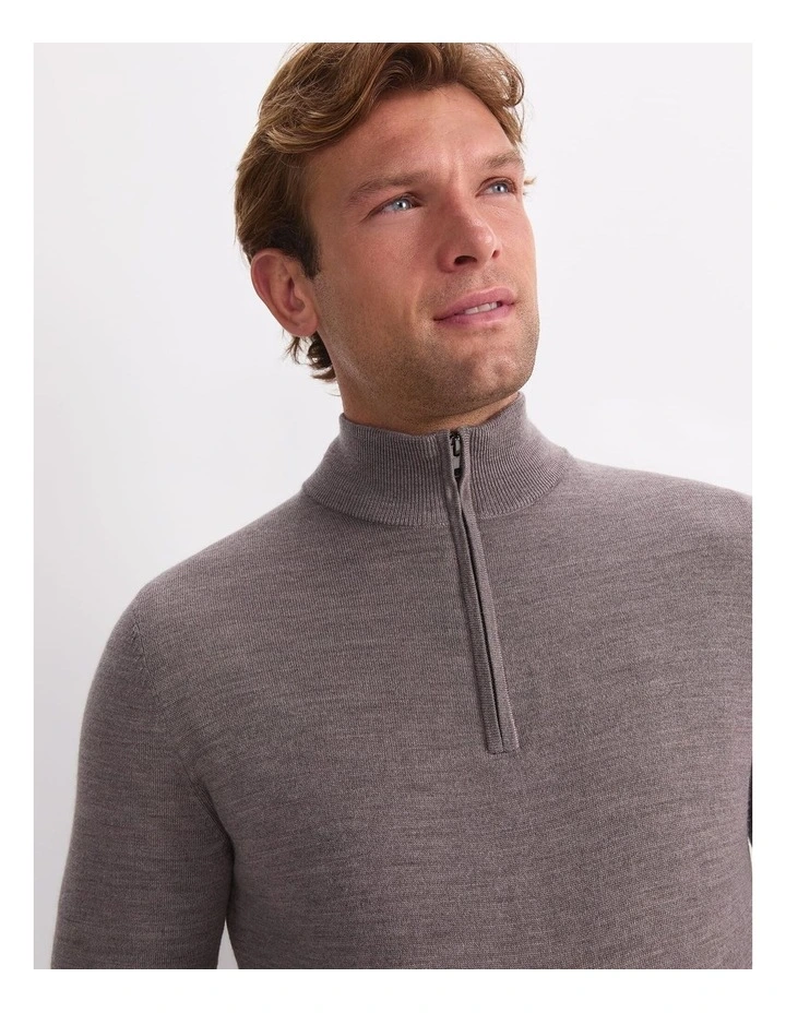 Merino Quarter Zip Knit image 6