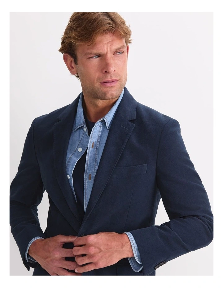Italian Moleskin Jacket in Blue image 6