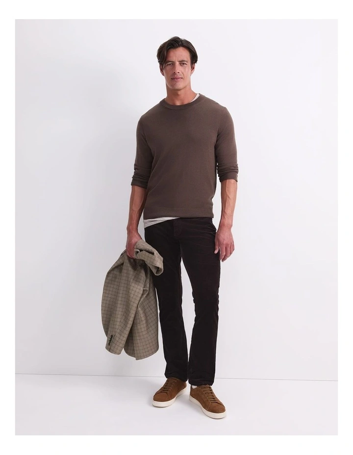 Merino Crew Neck Knit in Brown image 3