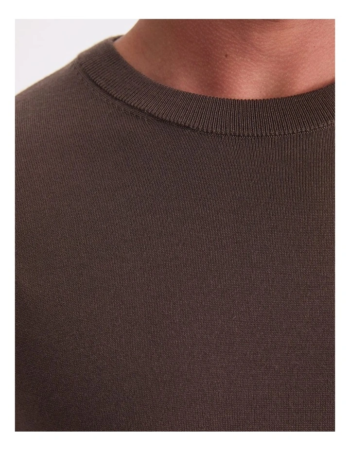 Merino Crew Neck Knit in Brown image 4