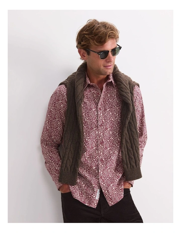 Long Sleeve James Paisley Shirt image 5