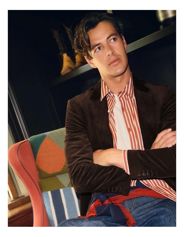 Cord Blazer in Brown image 5