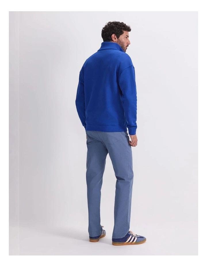 Quarter Zip Sweatshirt in Blue image 2