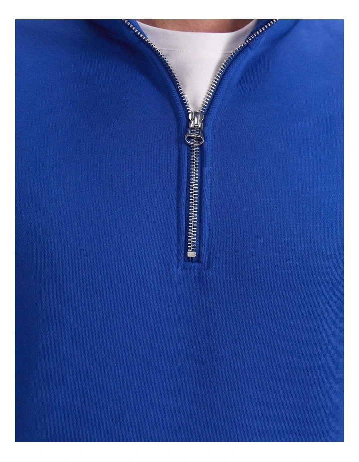 Quarter Zip Sweatshirt in Blue image 7