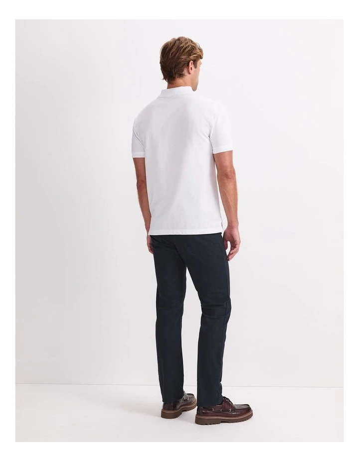 Pique Polo in White image 2