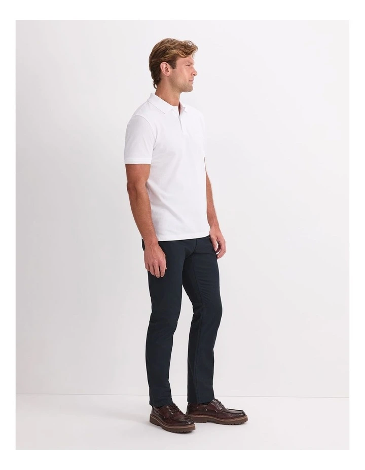 Pique Polo in White image 3
