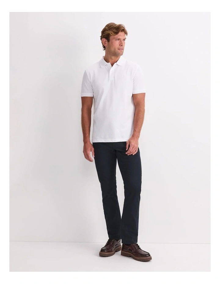Pique Polo in White image 4