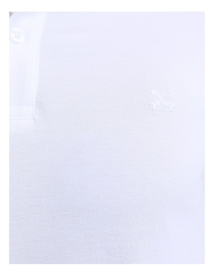 Pique Polo in White image 6