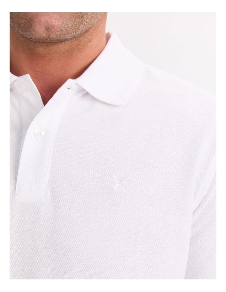 Pique Polo in White image 7