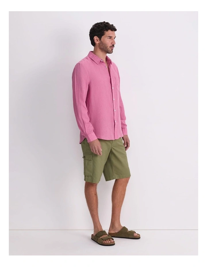 Linen Long Sleeve Delave Shirt image 3