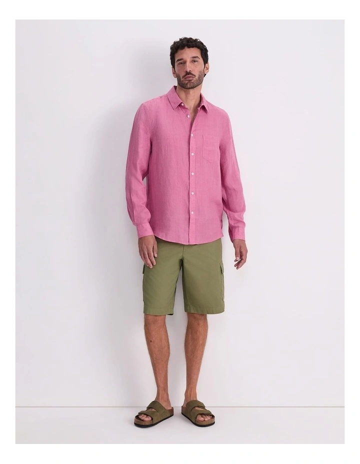 Linen Long Sleeve Delave Shirt image 4