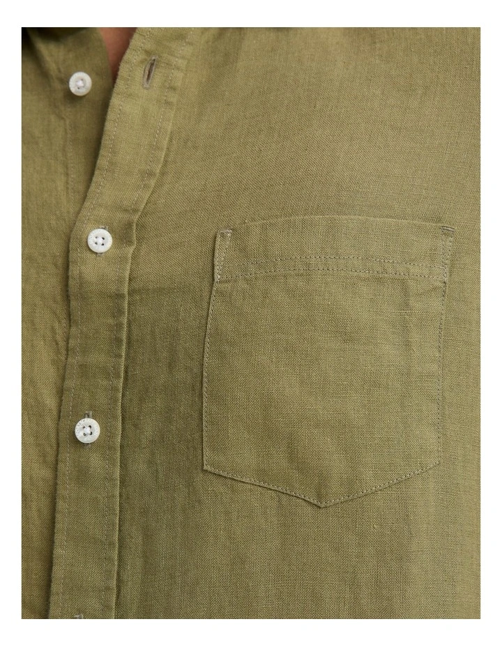 Long Sleeve Linen Yarn-Dyed Shirt image 7