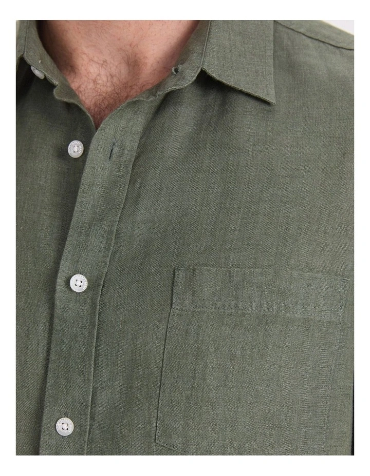 Long Sleeve Linen Yarn-Dyed Shirt image 7